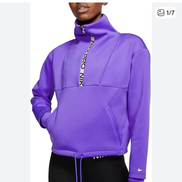 Nike Tops - Nike Women's Purple High-Neck Sweatshirt